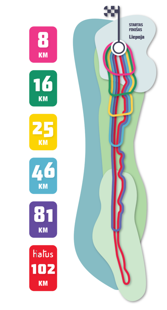 TrenkTuras Coastline trek žemėlapis LT